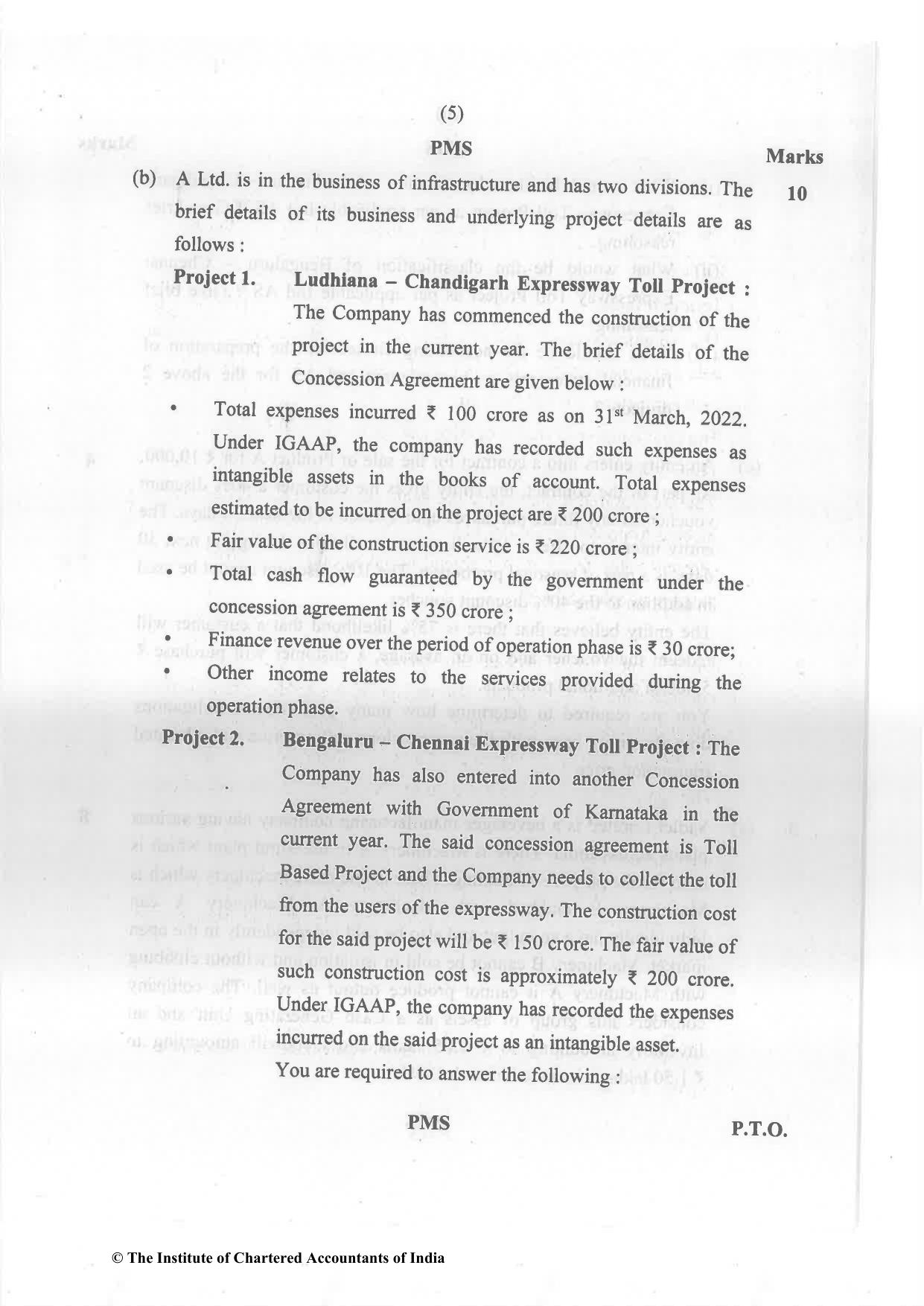 CA Final Nov 2022 Question Paper - Paper 1 – Financial Reporting - Page 5