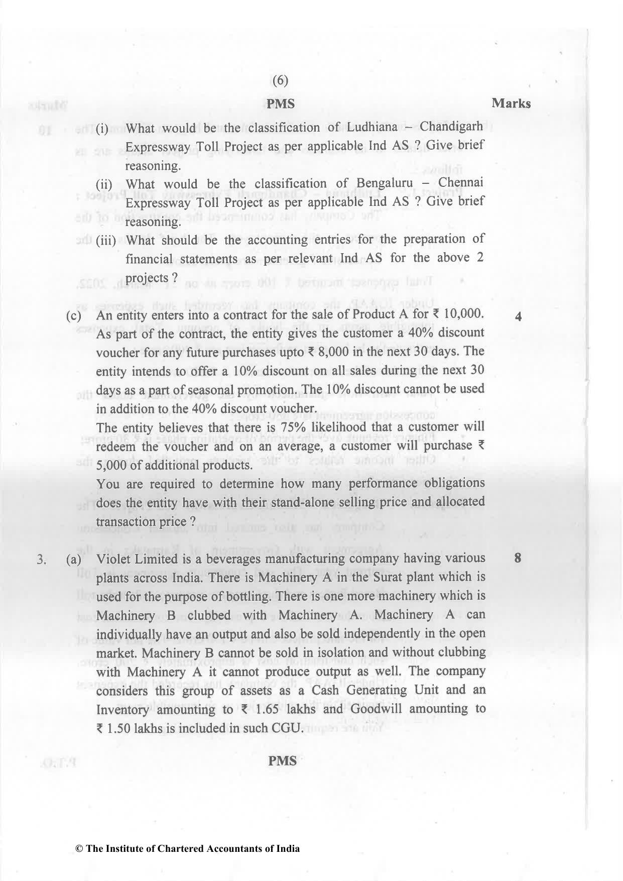 CA Final Nov 2022 Question Paper - Paper 1 – Financial Reporting - Page 6