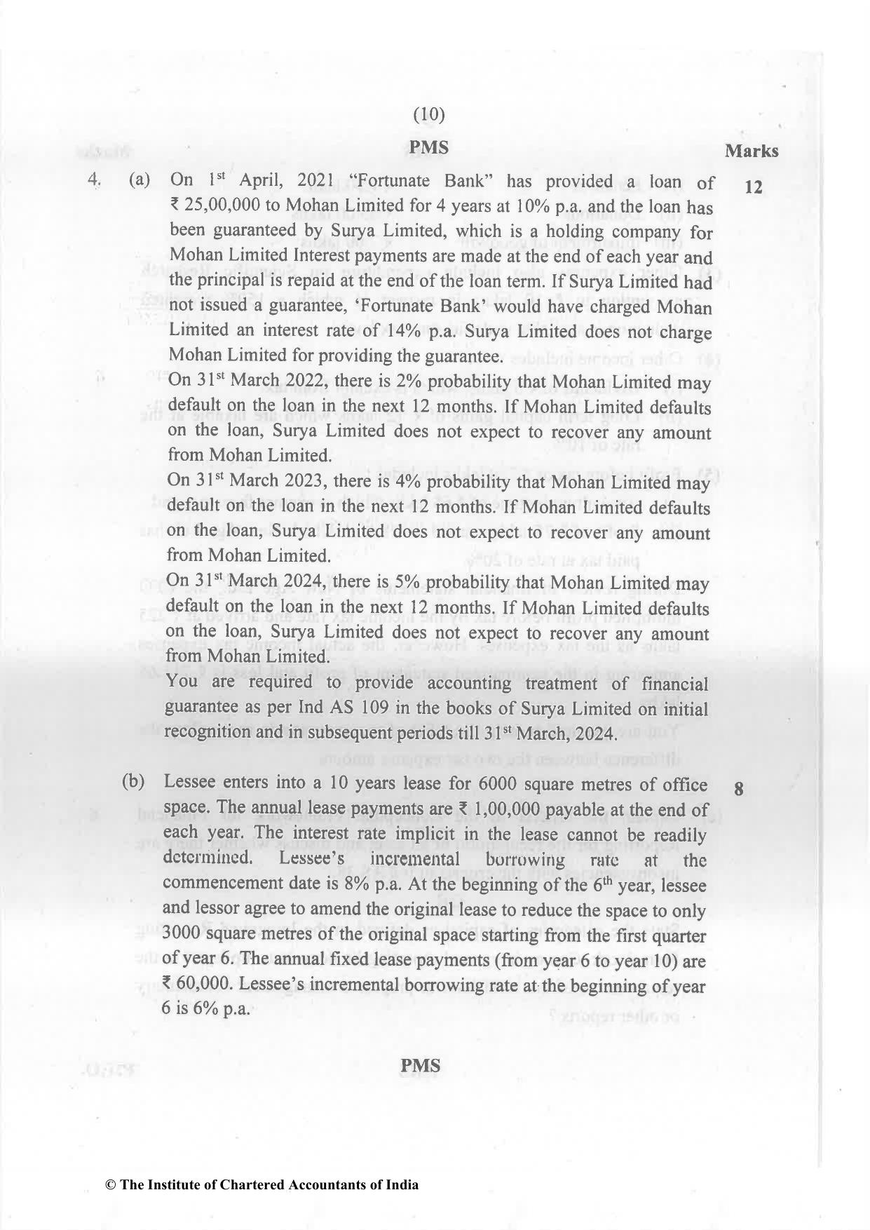 CA Final Nov 2022 Question Paper - Paper 1 – Financial Reporting - Page 10