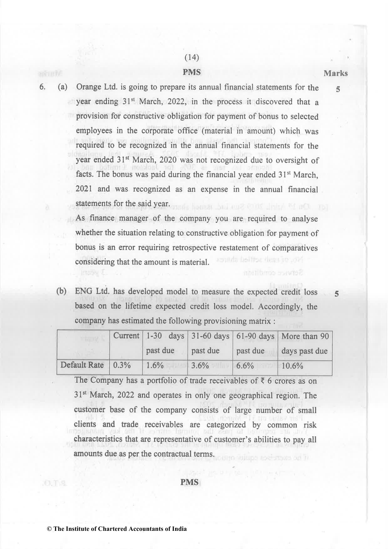 CA Final Nov 2022 Question Paper - Paper 1 – Financial Reporting - Page 14