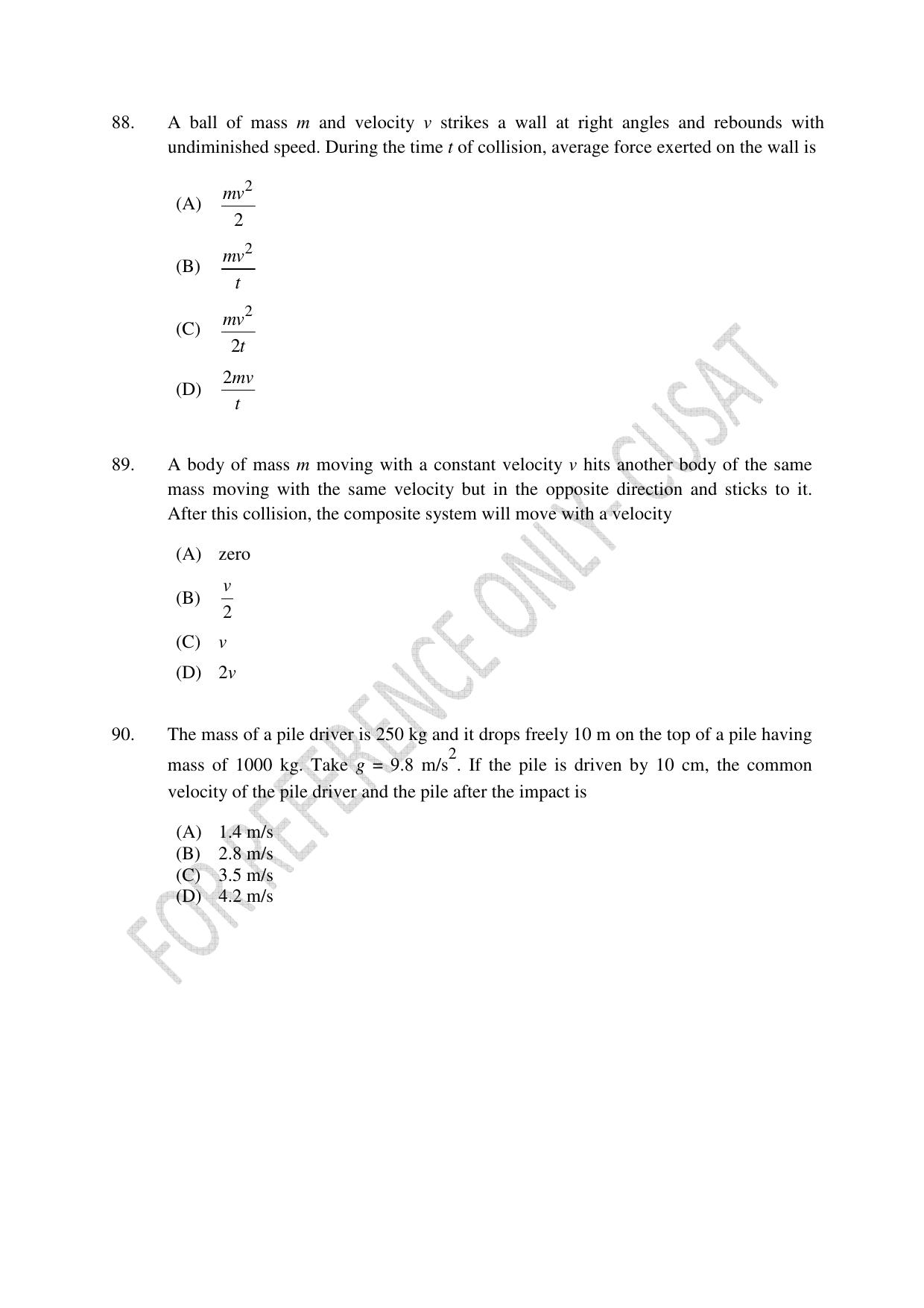CUSAT CAT 2022 Test for Lateral Entry to B Tech Programmes Question Paper - Page 23