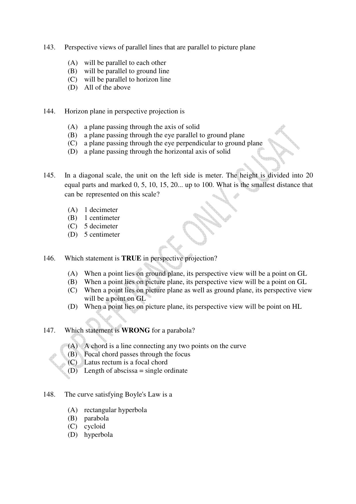 CUSAT CAT 2022 Test for Lateral Entry to B Tech Programmes Question Paper - Page 37