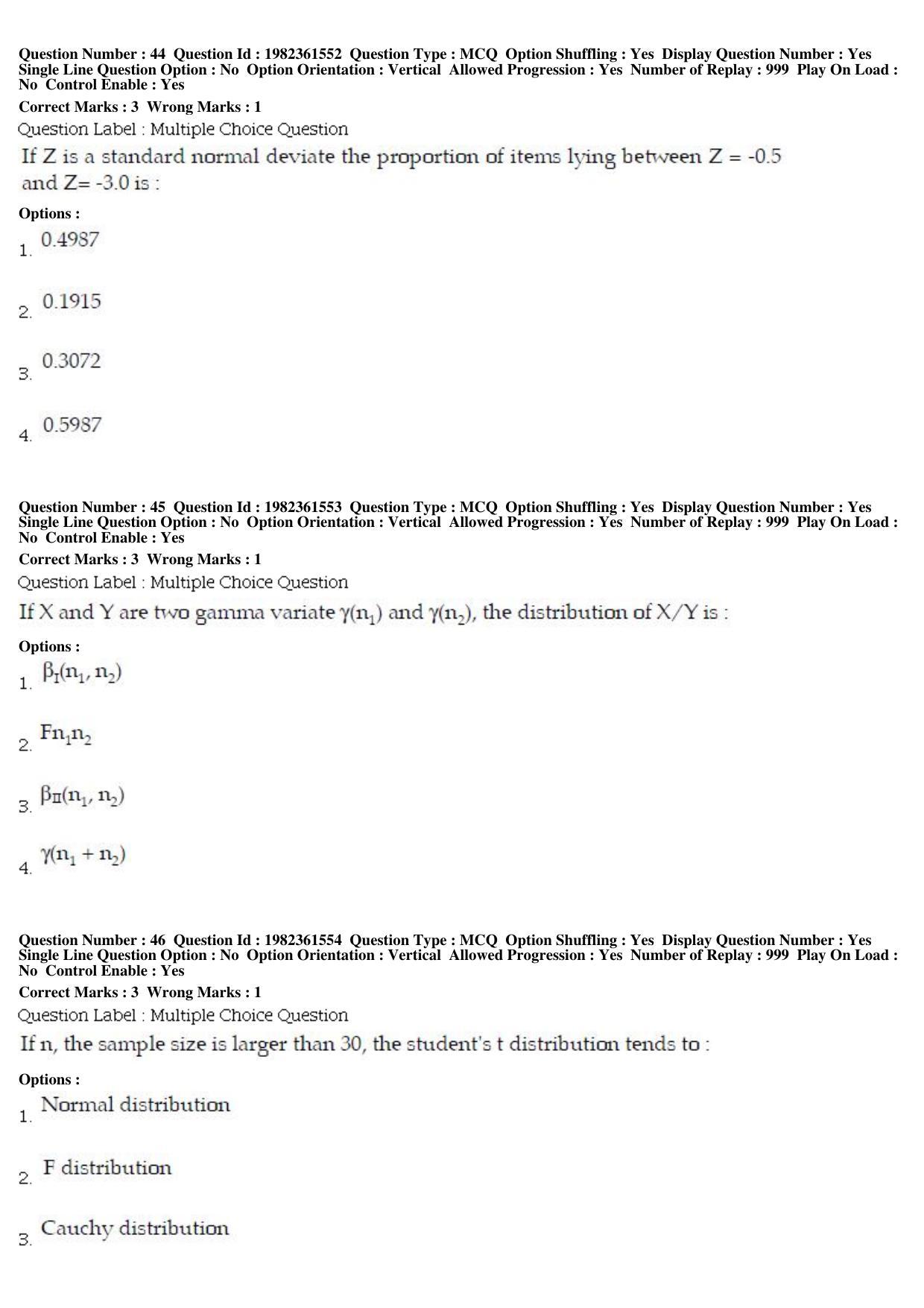 BHU RET Agri Stat 2019 Question Paper - Page 17