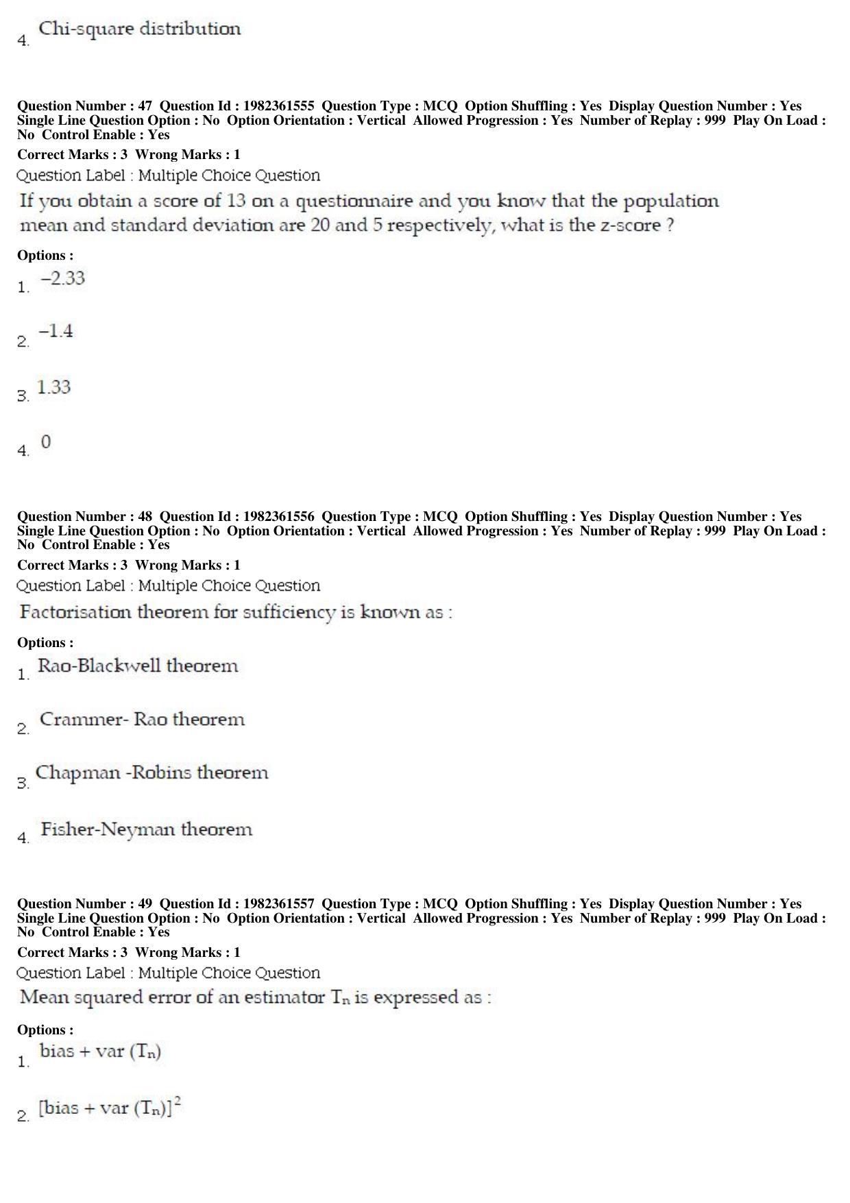 BHU RET Agri Stat 2019 Question Paper - Page 18