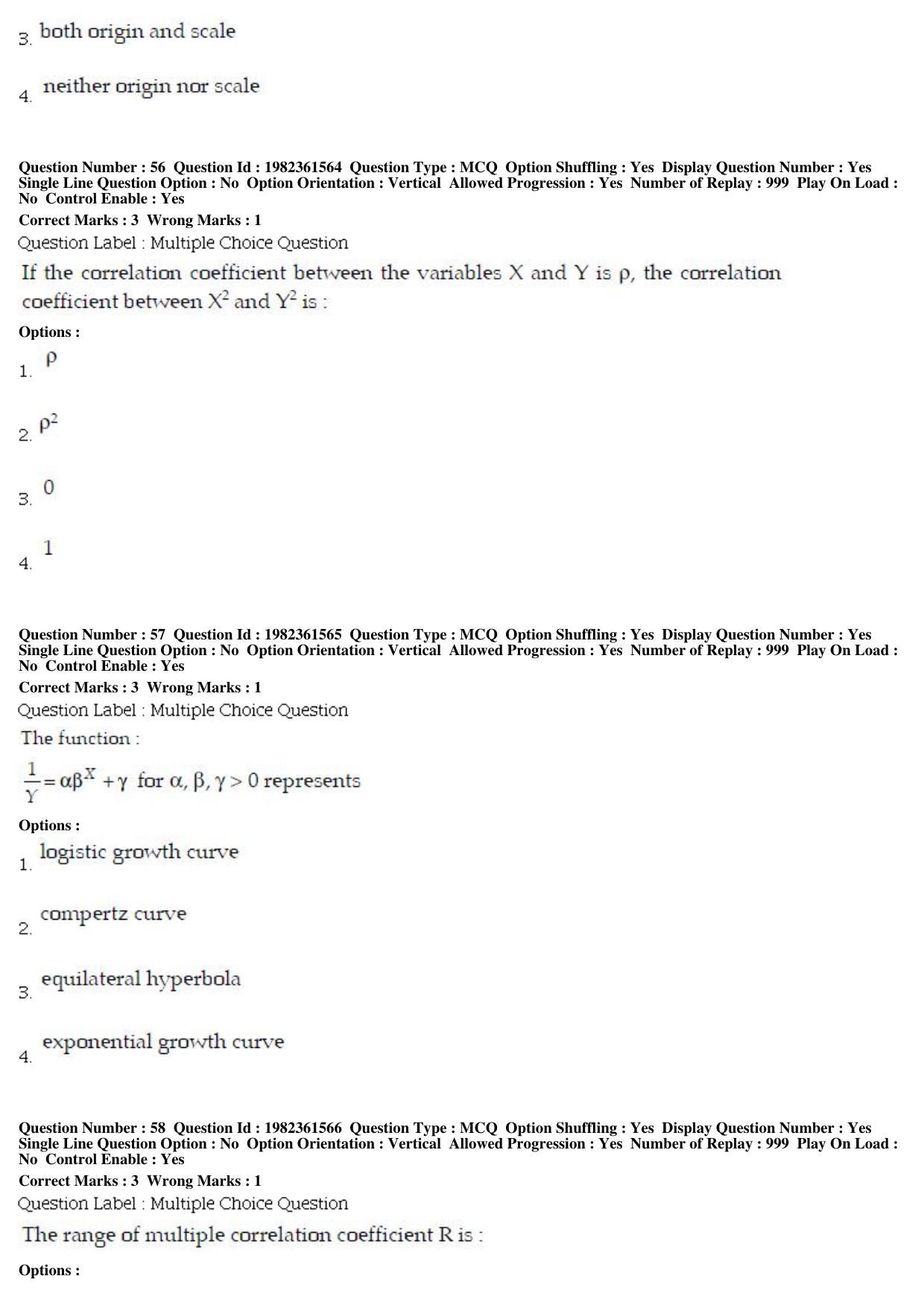 BHU RET Agri Stat 2019 Question Paper - Page 21