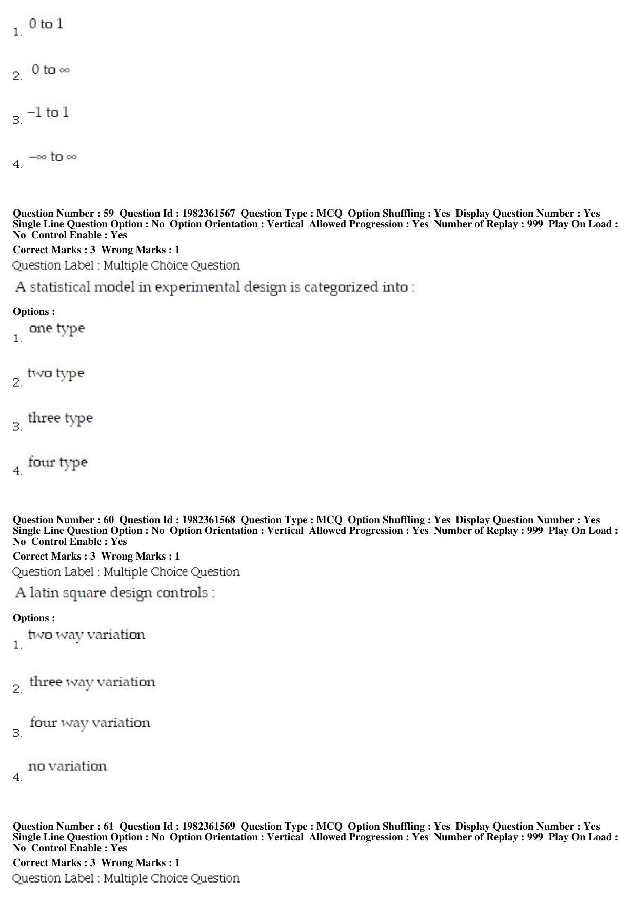 BHU RET Agri Stat 2019 Question Paper - Page 22