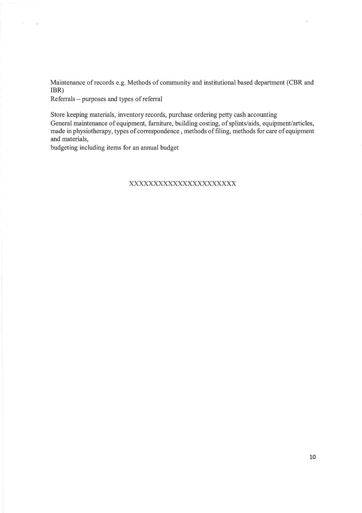 JMI Entrance Exam M59-M.P.T.(Sports/Orthopedics/Neurology/ Cardiopulmonary) (Self-financed) Syllabus - Page 10