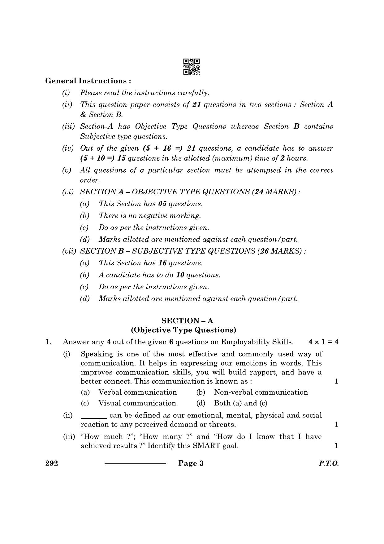 CBSE Class 10 Introduction Financial Markets 2024 Question Paper - Page 3