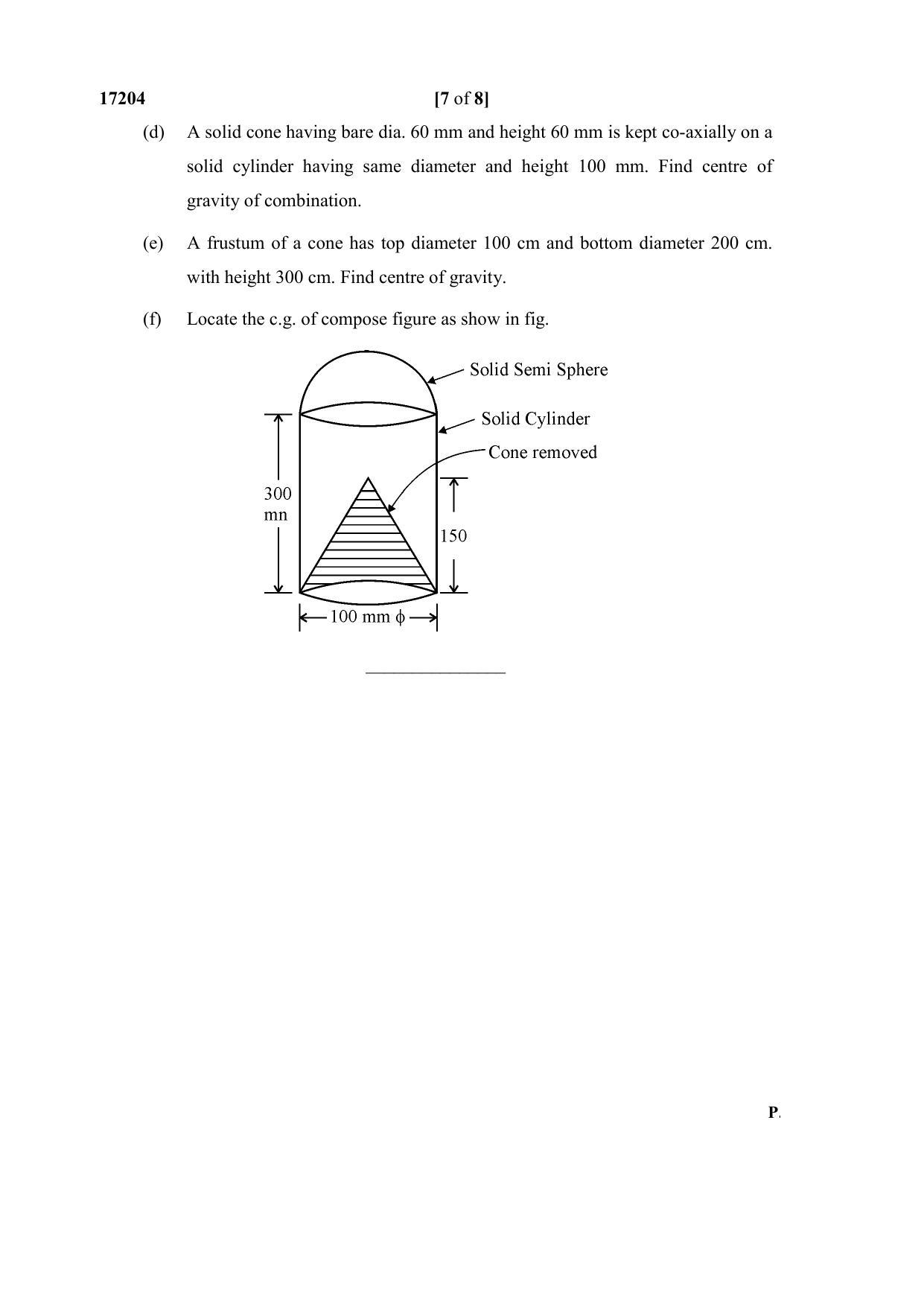 MSBTE Winter Question Paper 2019 - Engineering Mechanics - Page 7