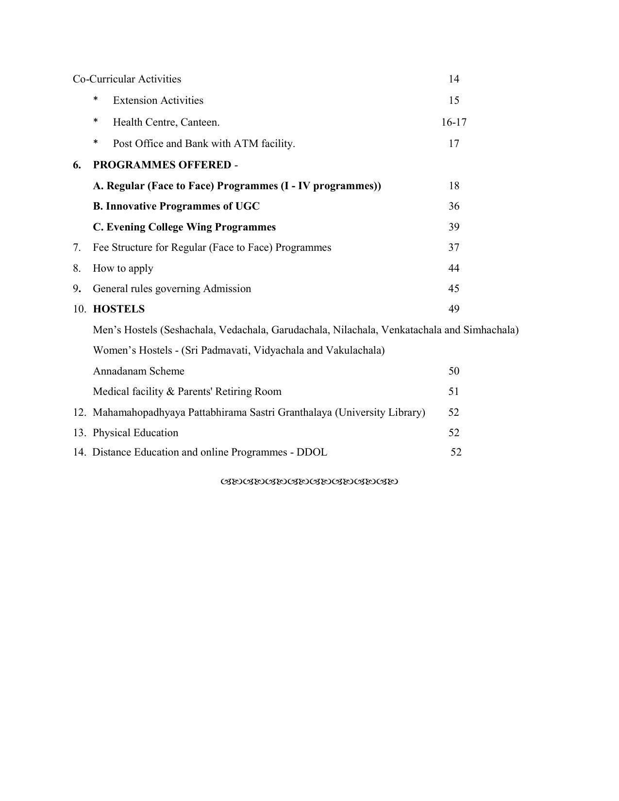 Rashtriya Sanskrit Vidyapeetha, Tirupati Admission Prospectus 2021-22 - Page 5
