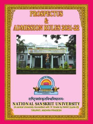 Rashtriya Sanskrit Vidyapeetha, Tirupati Admission Prospectus 2021-22