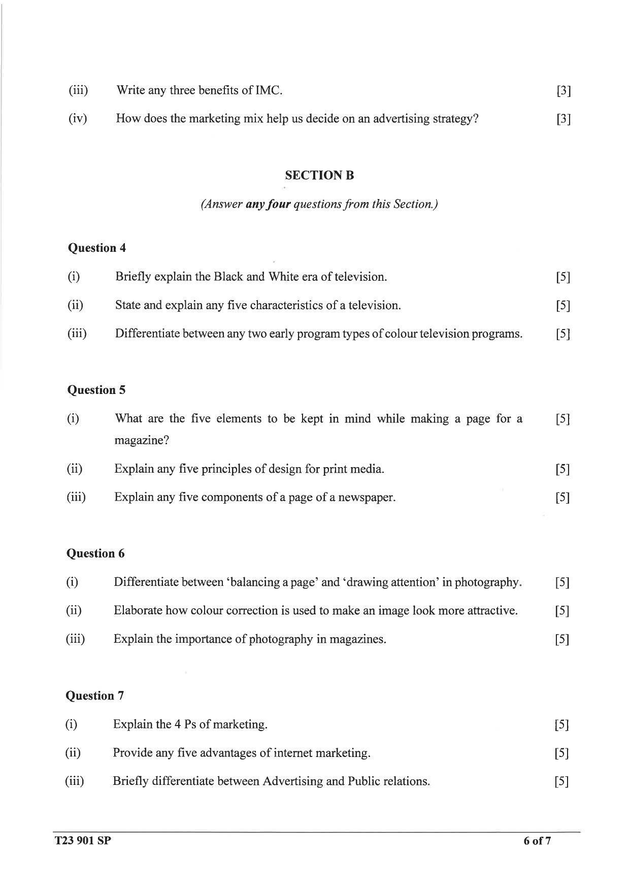 ICSE Class 10 Mass Media & Communication Sample Paper 2023 - Page 6