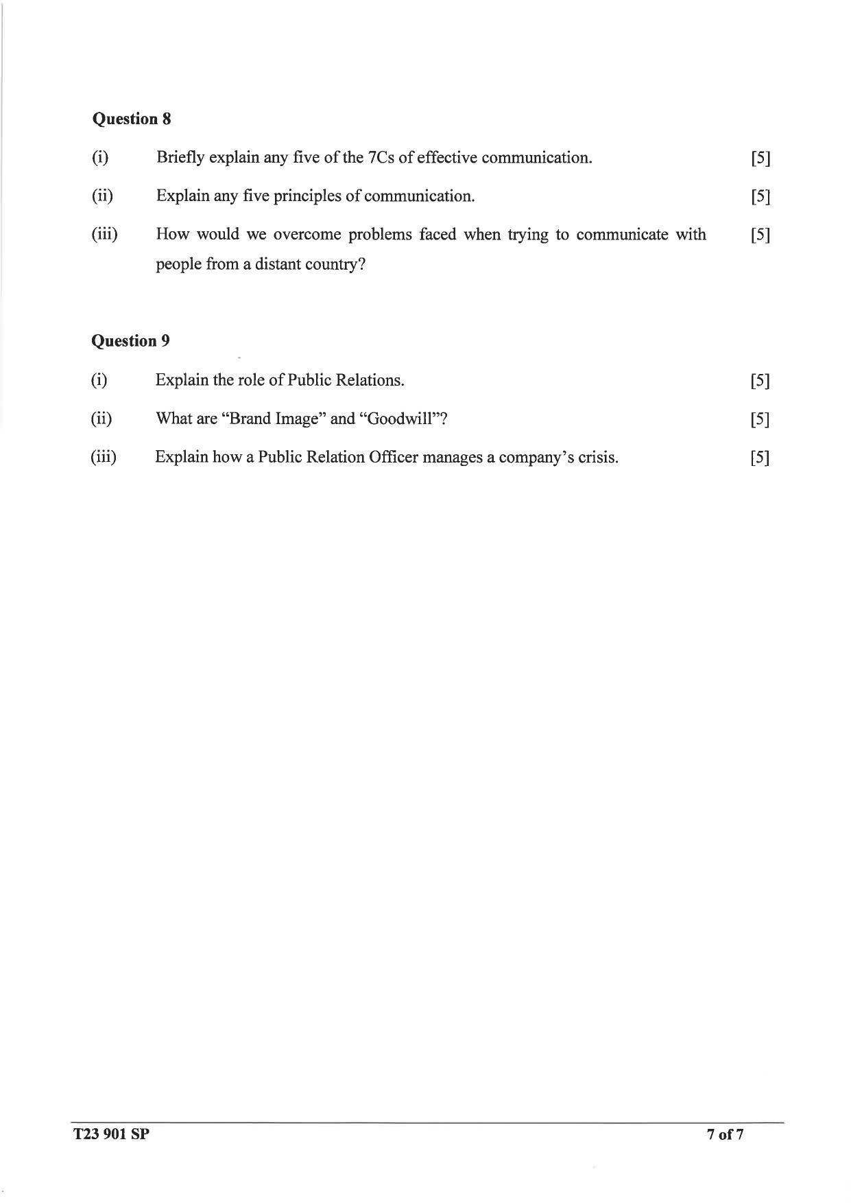 ICSE Class 10 Mass Media & Communication Sample Paper 2023 - Page 7