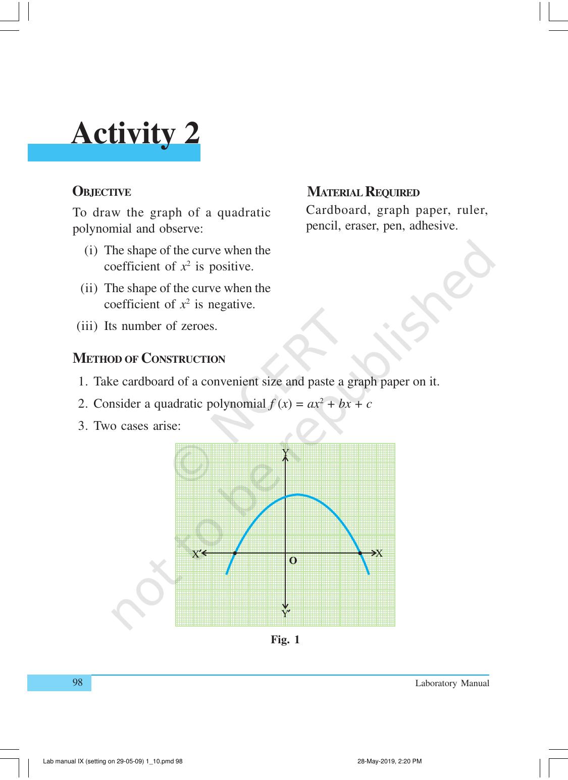 NCERT Laboratory Manuals for Class X Mathematics - Activities for Class X (1 to 10) - Page 6