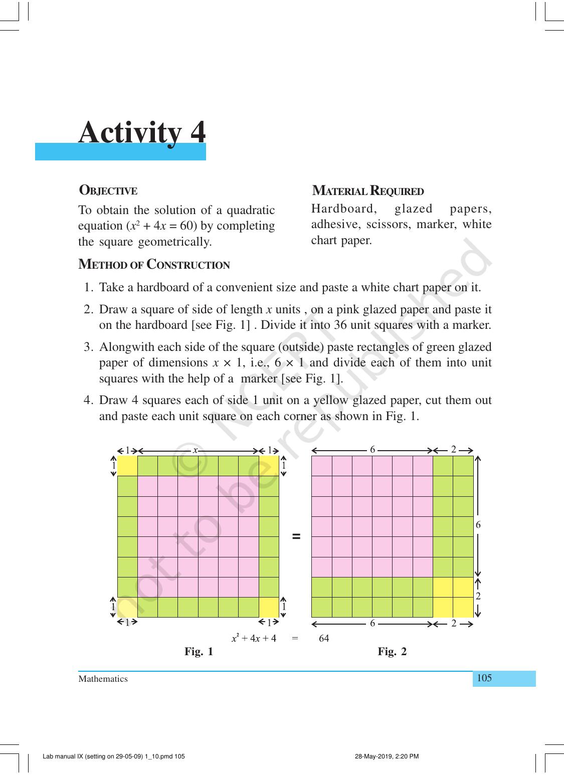 NCERT Laboratory Manuals for Class X Mathematics - Activities for Class X (1 to 10) - Page 13