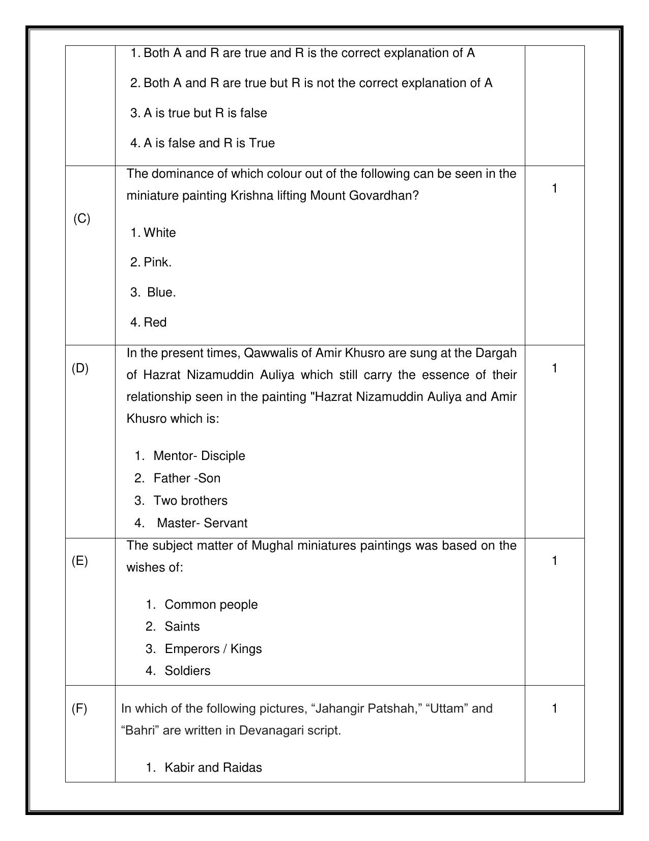 CBSE Class 12 Applied Arts (Commercial Art) Sample Question Paper 2024-25 - Page 2