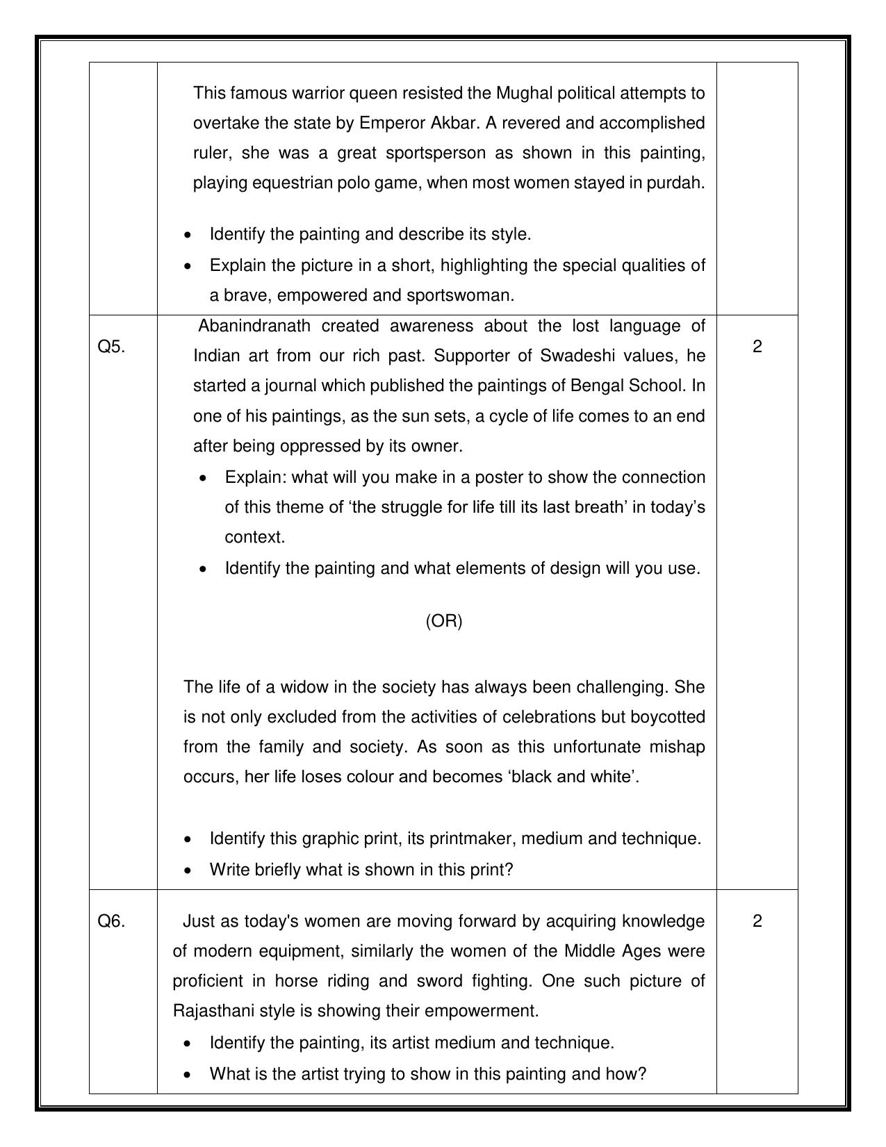 CBSE Class 12 Applied Arts (Commercial Art) Sample Question Paper 2024-25 - Page 5