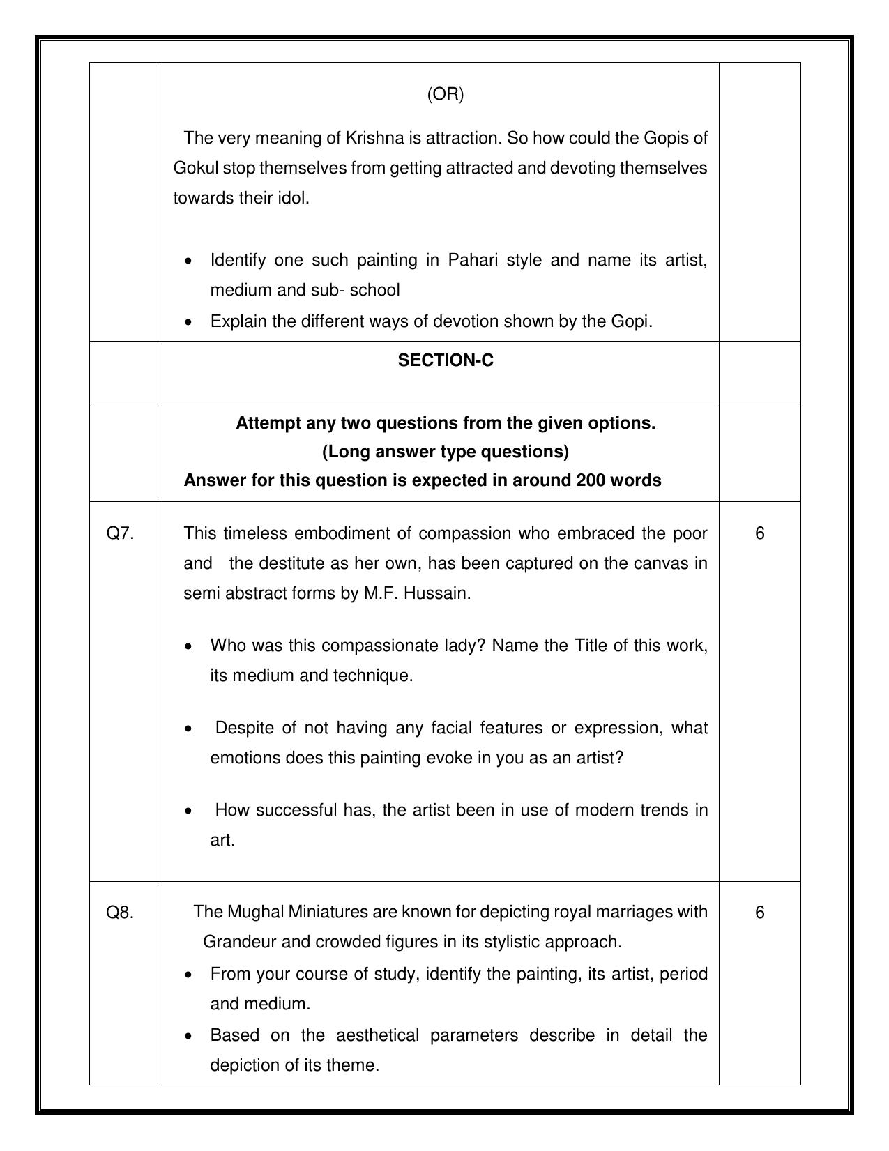 CBSE Class 12 Applied Arts (Commercial Art) Sample Question Paper 2024-25 - Page 6