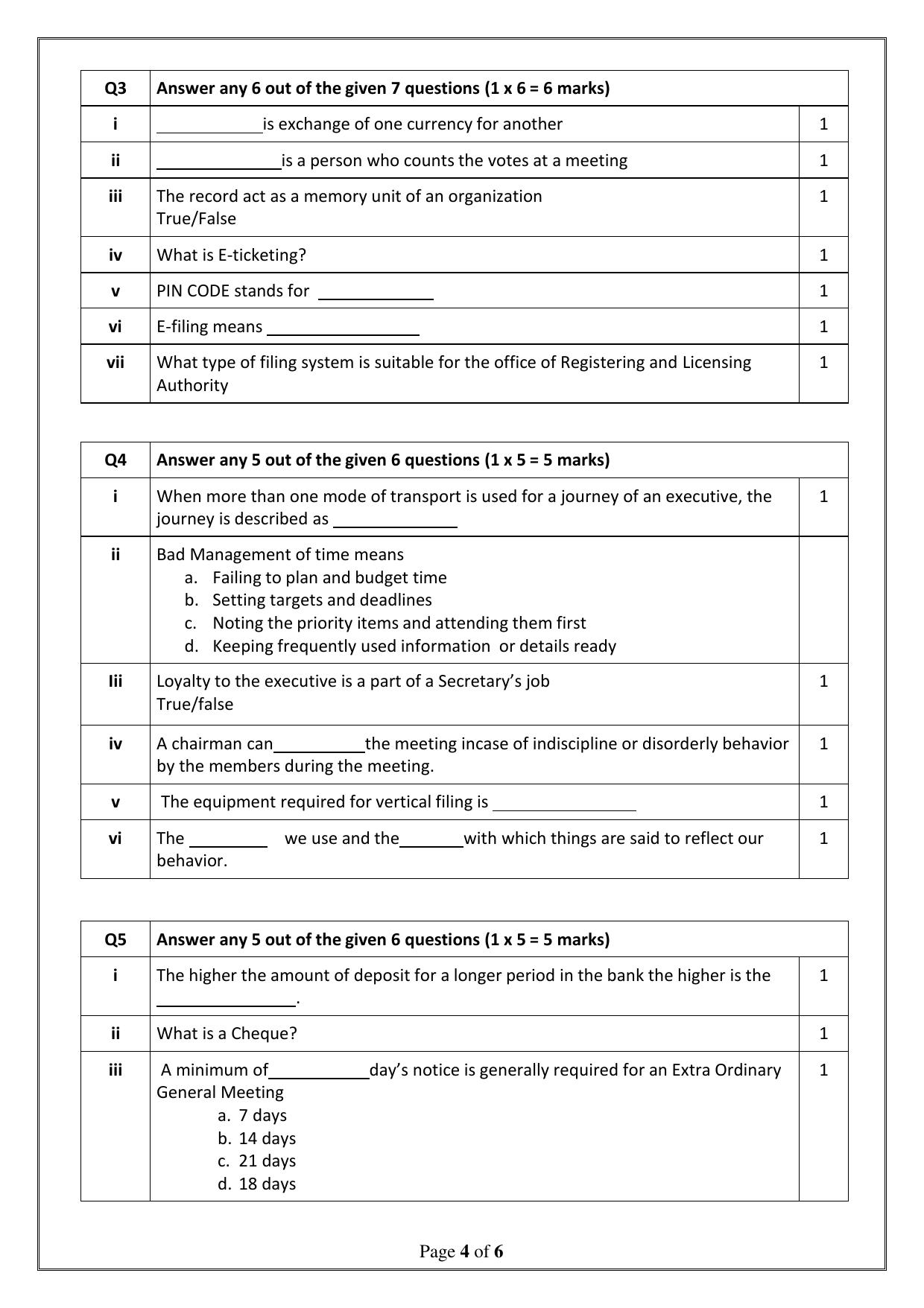 CBSE Class 12 (Skill Education) Office Procedures & Practices 2024 Sample Paper - Page 4