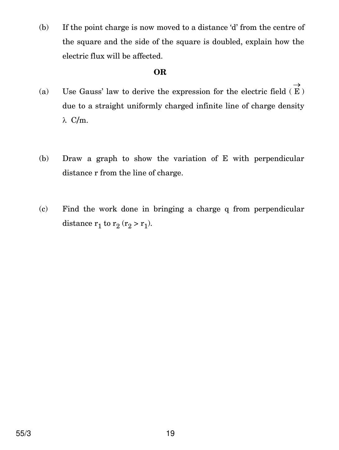 CBSE Class 12 55-3 PHYSICS 2018 Question Paper - Page 19