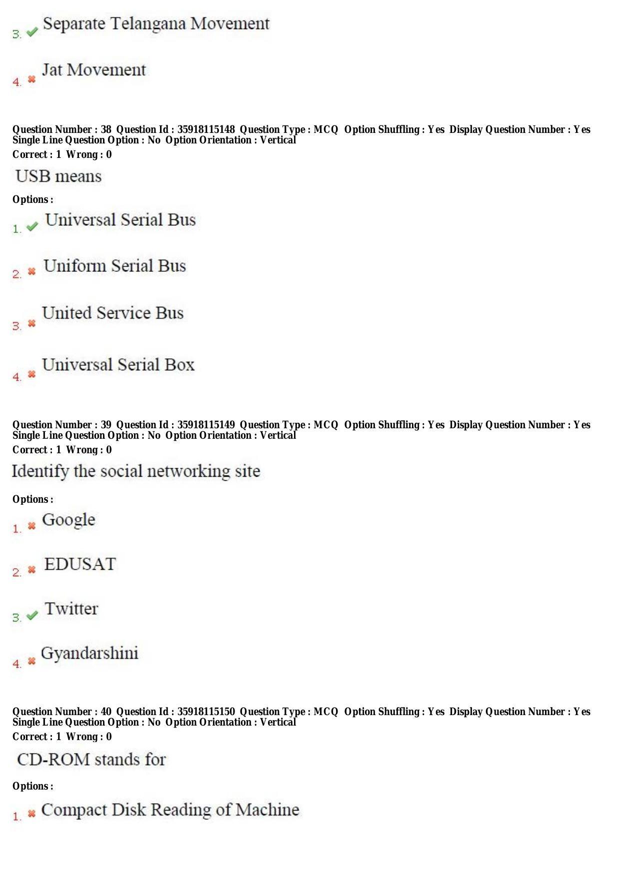 TS CPGET 2018 M.Lib.I.Sc (2 years) (Shift3) Question Paper with Answer Key - Page 15