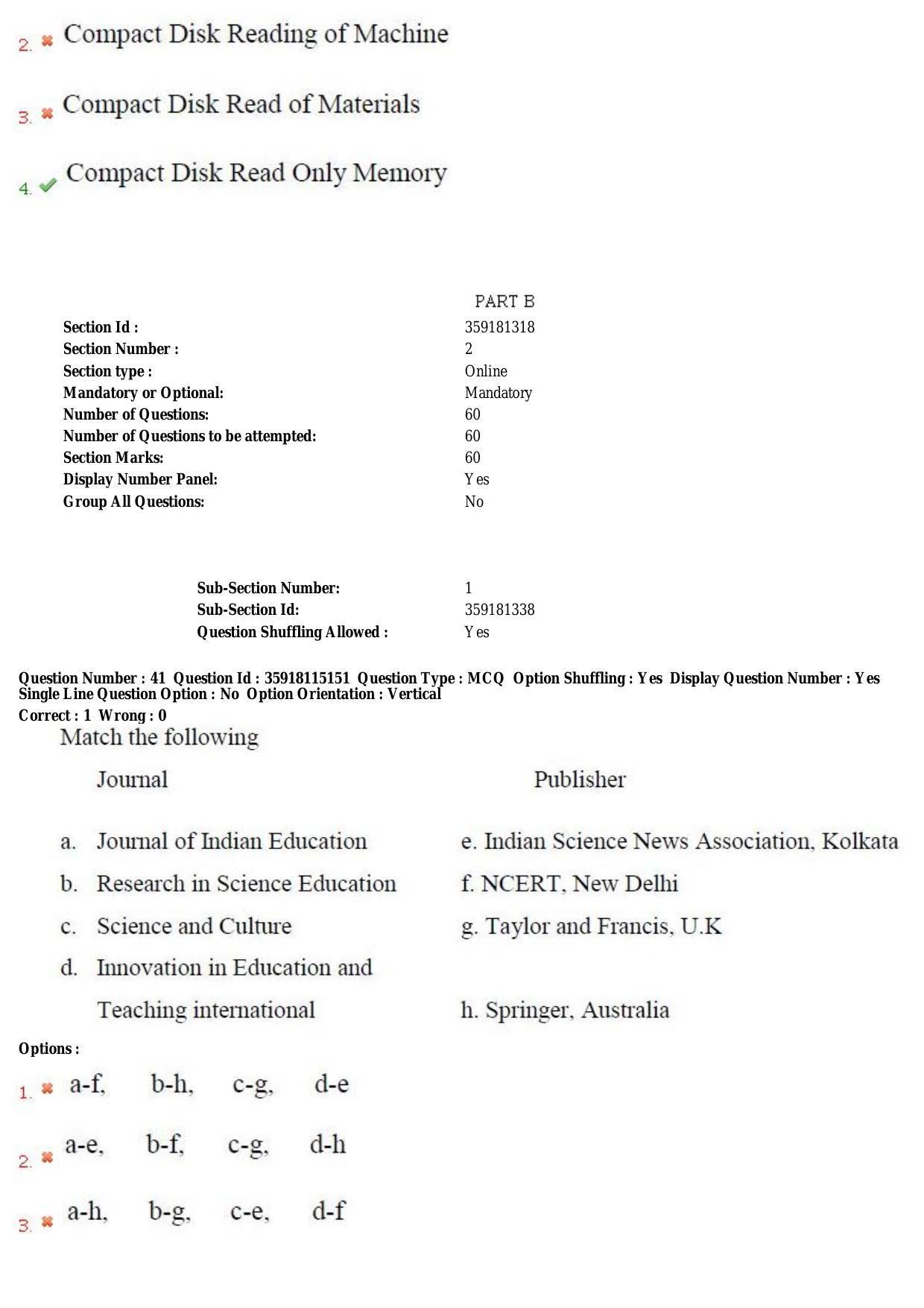 TS CPGET 2018 M.Lib.I.Sc (2 years) (Shift3) Question Paper with Answer Key - Page 16