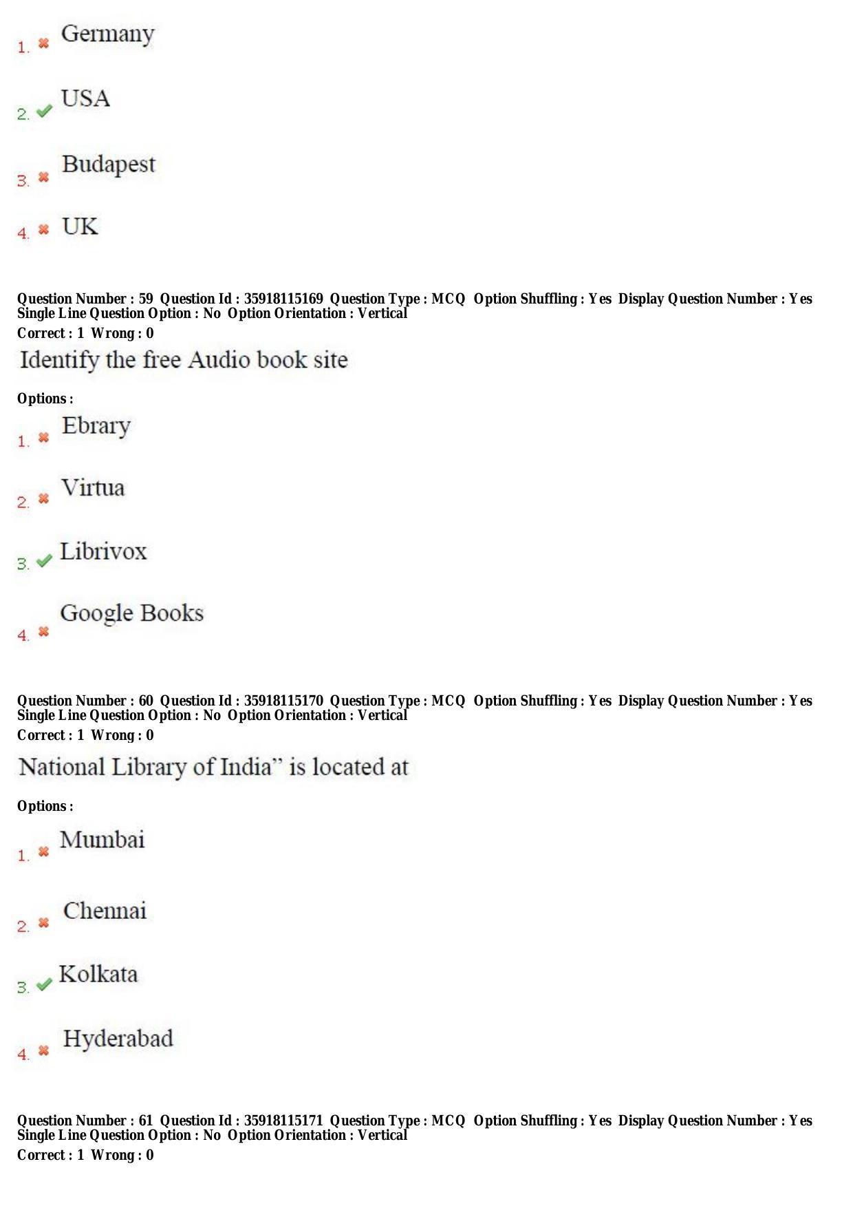TS CPGET 2018 M.Lib.I.Sc (2 years) (Shift3) Question Paper with Answer Key - Page 23