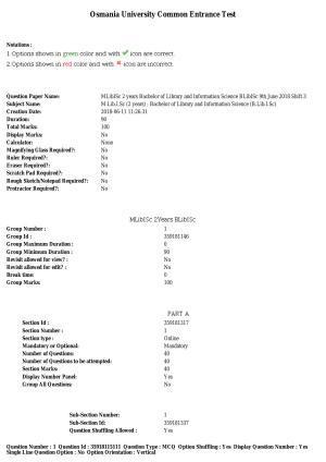 TS CPGET 2018 M.Lib.I.Sc (2 years) (Shift3) Question Paper with Answer Key