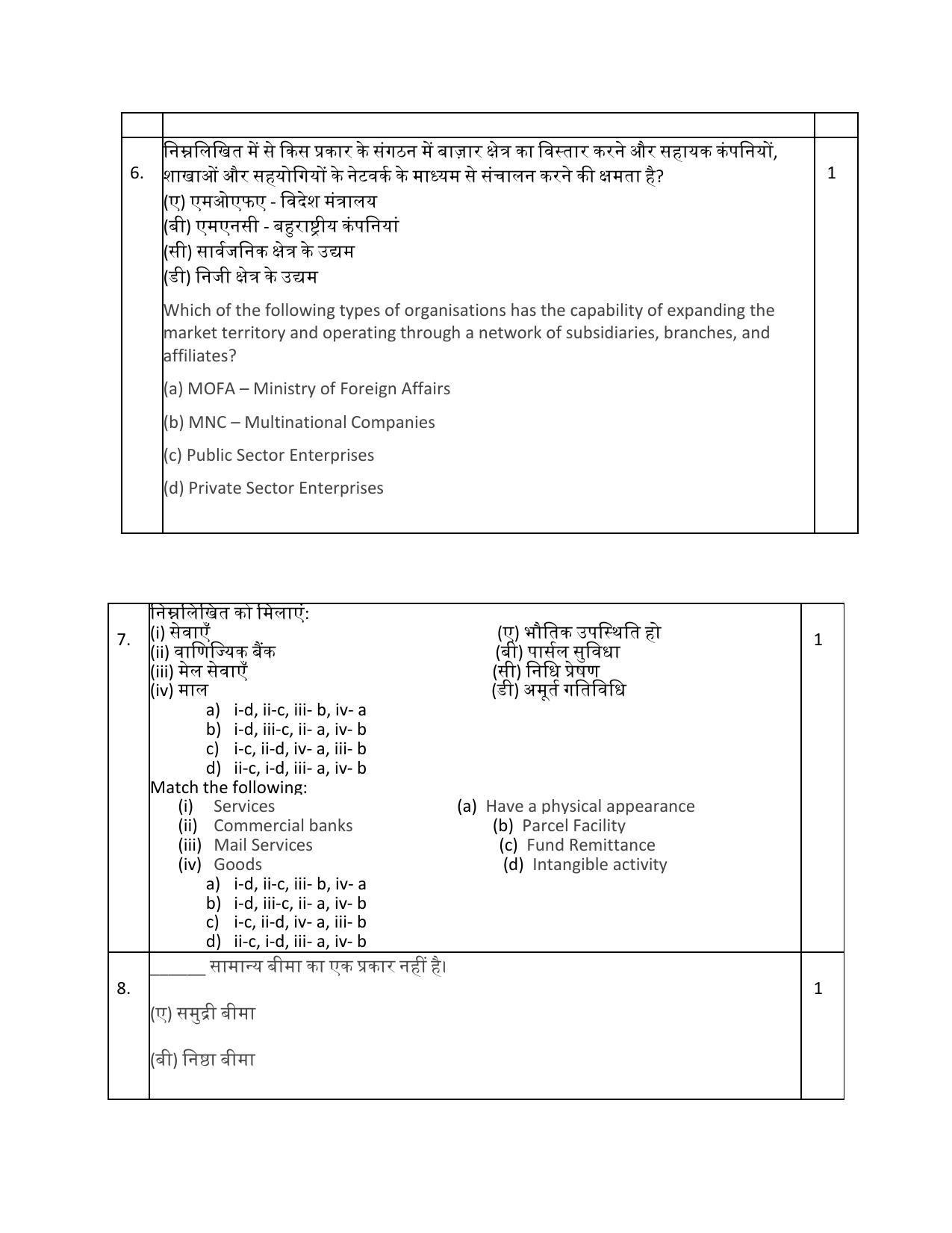 Edudel Class 11 Business Studies (English) Practice Papers-2 (2023-24) - Page 5