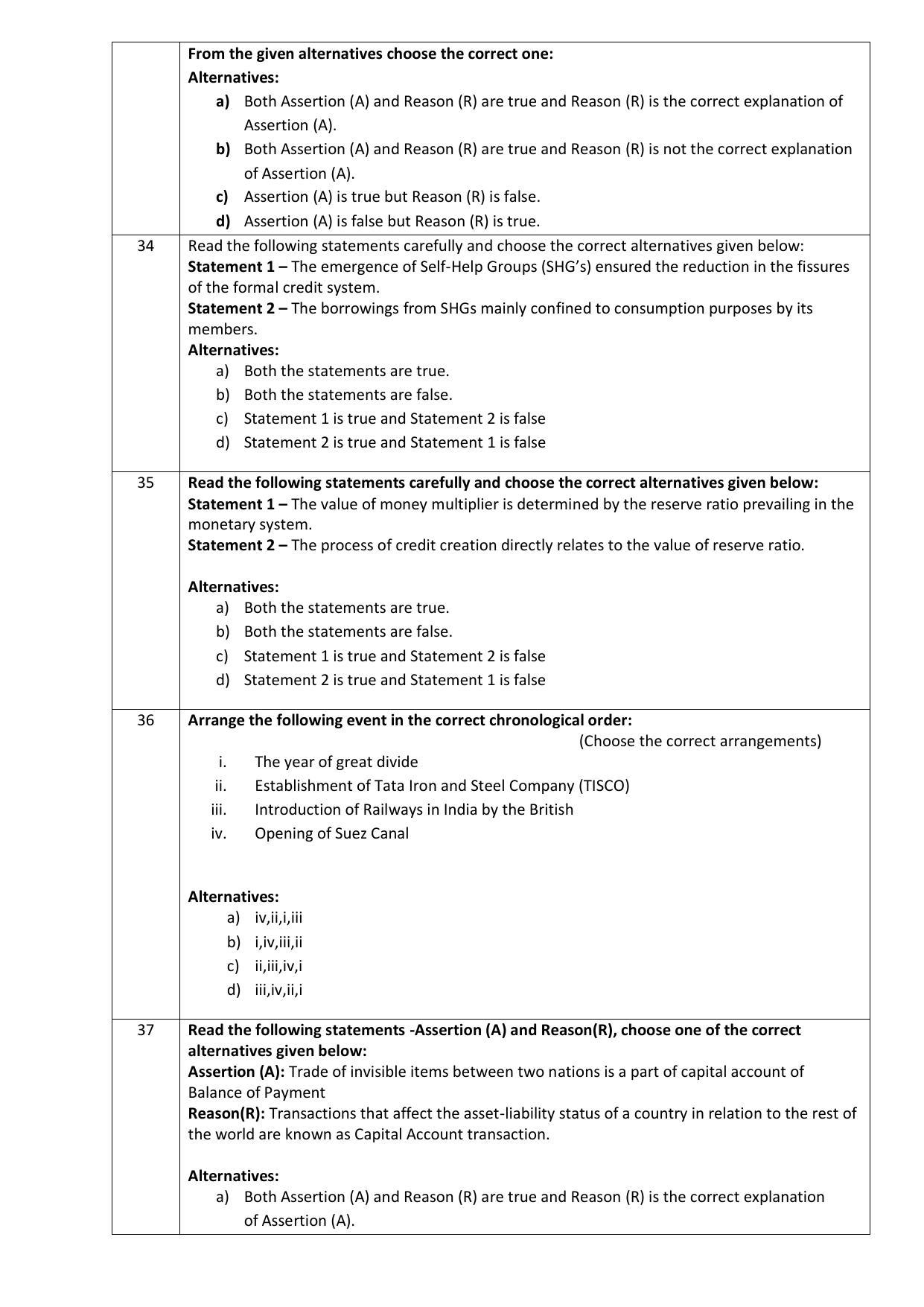 CBSE Class 12th Economics Sample Question Paper 2021-22 - Page 8