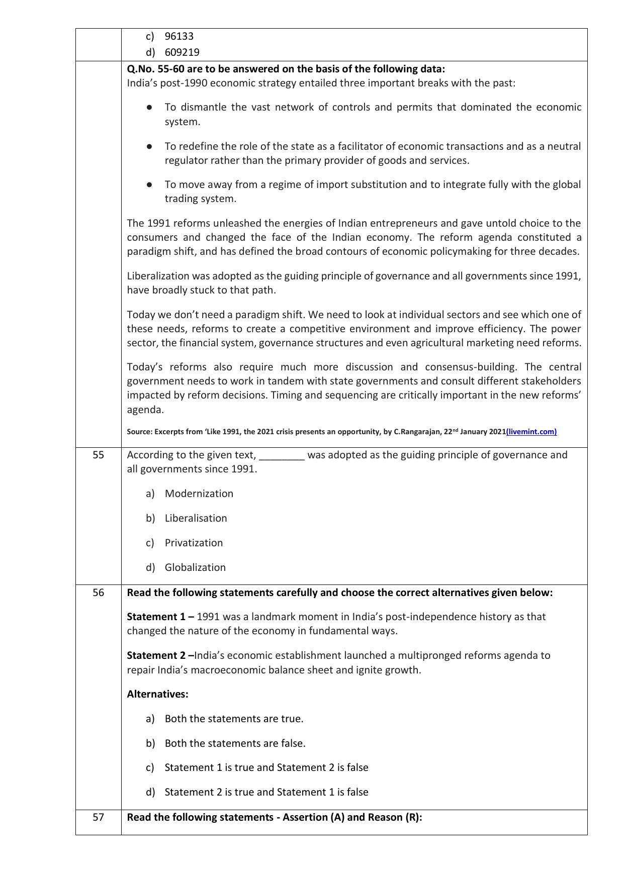 CBSE Class 12th Economics Sample Question Paper 2021-22 - Page 13