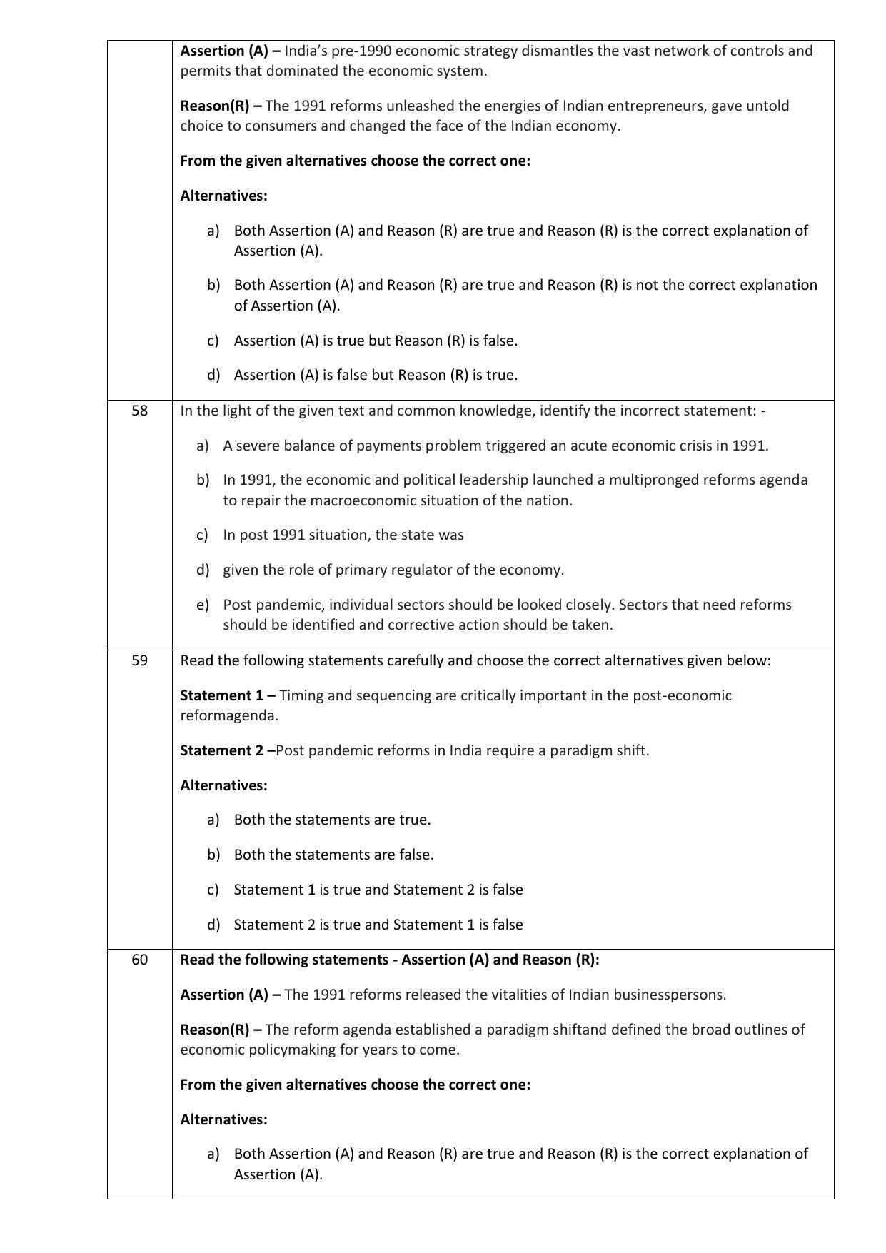CBSE Class 12th Economics Sample Question Paper 2021-22 - Page 14