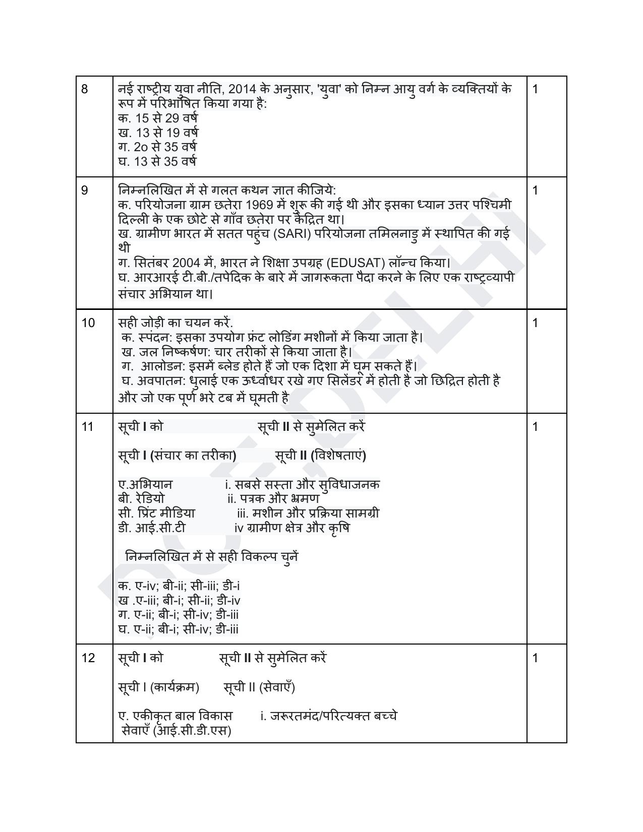 Edudel Class 12 Home Science (Hindi) Practice Papers-1 (2023-24) - Page 3