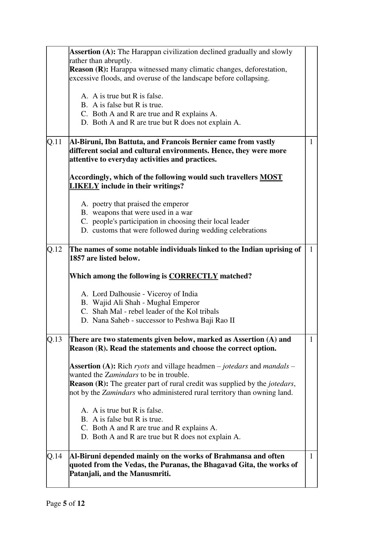 CBSE Class 12 History Practice Questions 2022-23 - Page 5