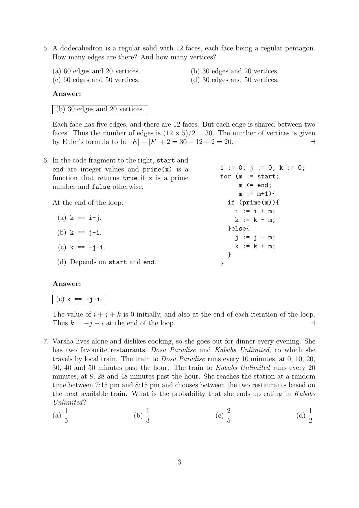 CMI Entrance Exam 2016 Solutions MSc/PhD Computer Science - Page 3