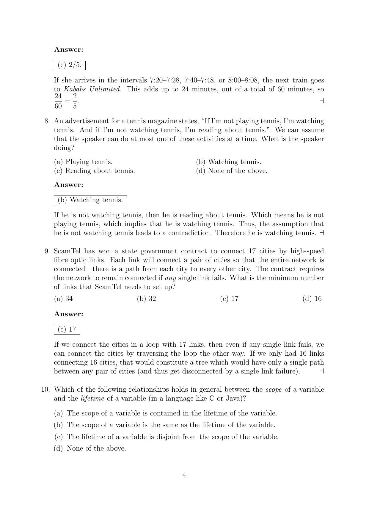 CMI Entrance Exam 2016 Solutions MSc/PhD Computer Science - Page 4