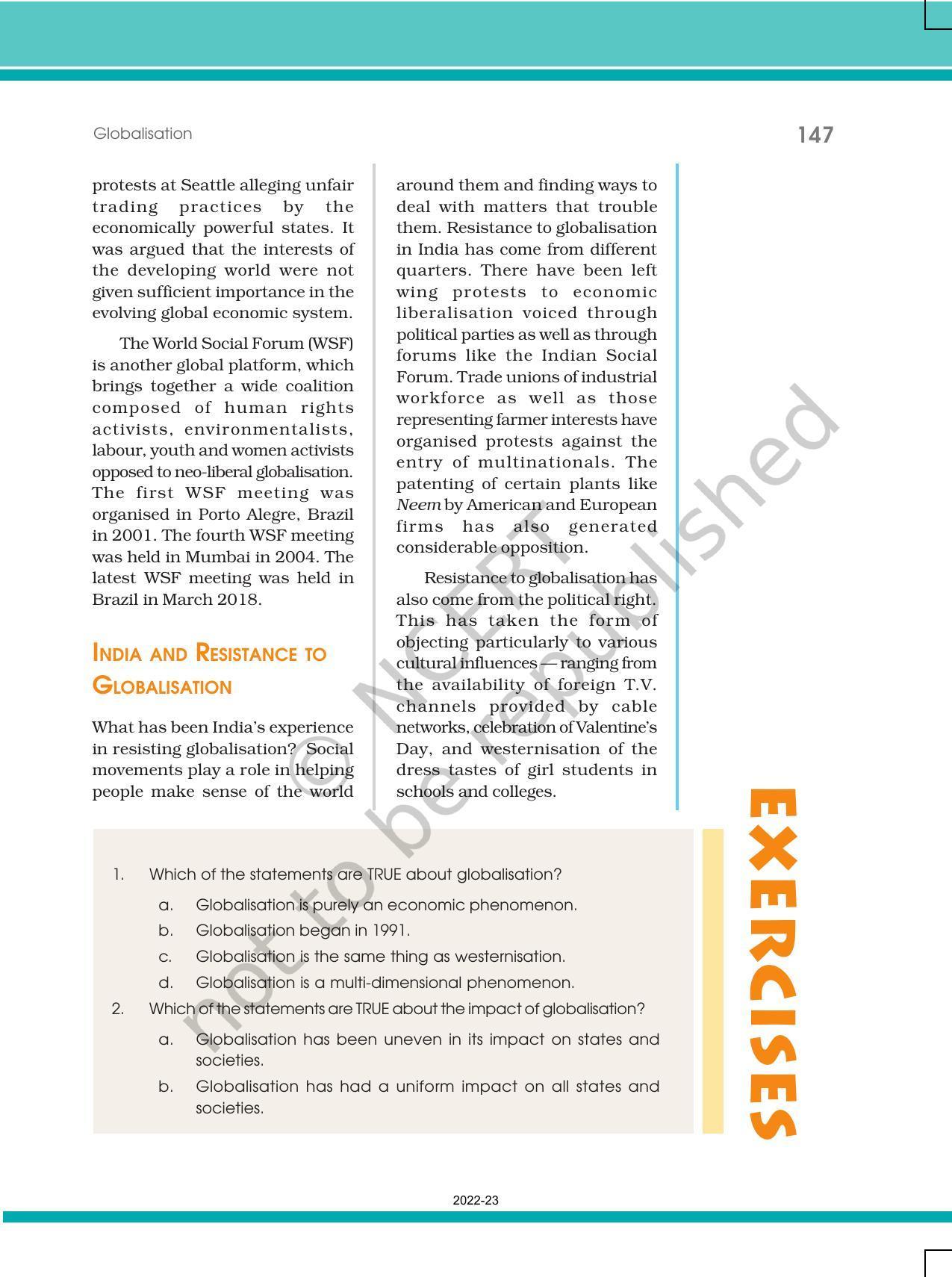 NCERT Book for Class 12 Political Science Chapter 9 Globalisation - Page 13