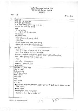 MP Board Class 11 Syllabus