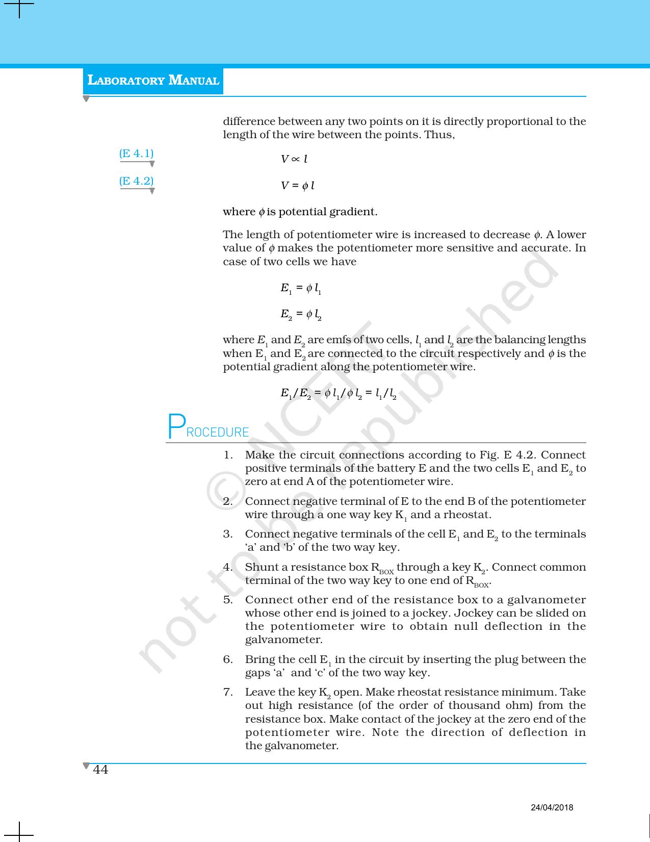 NCERT Laboratory Manuals for Class XII Physics - Experiment 4 - Page 3