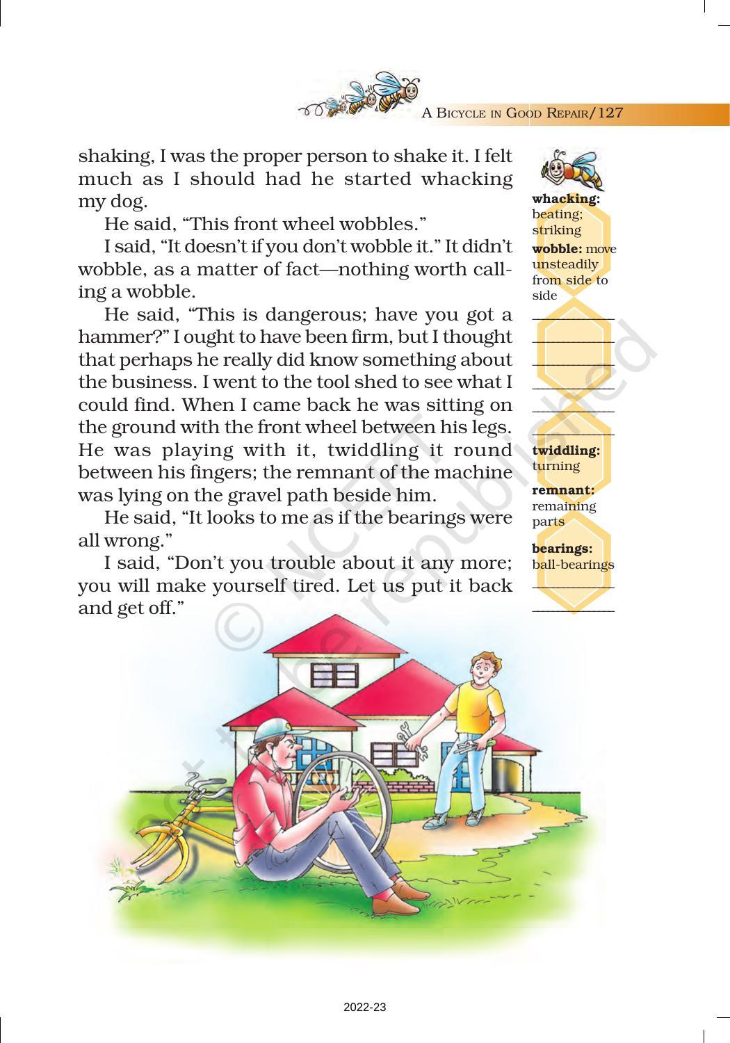 NCERT Book for Class 7 English (Honeycomb): Chapter 9-A Bicycle in Good Repair - Page 2