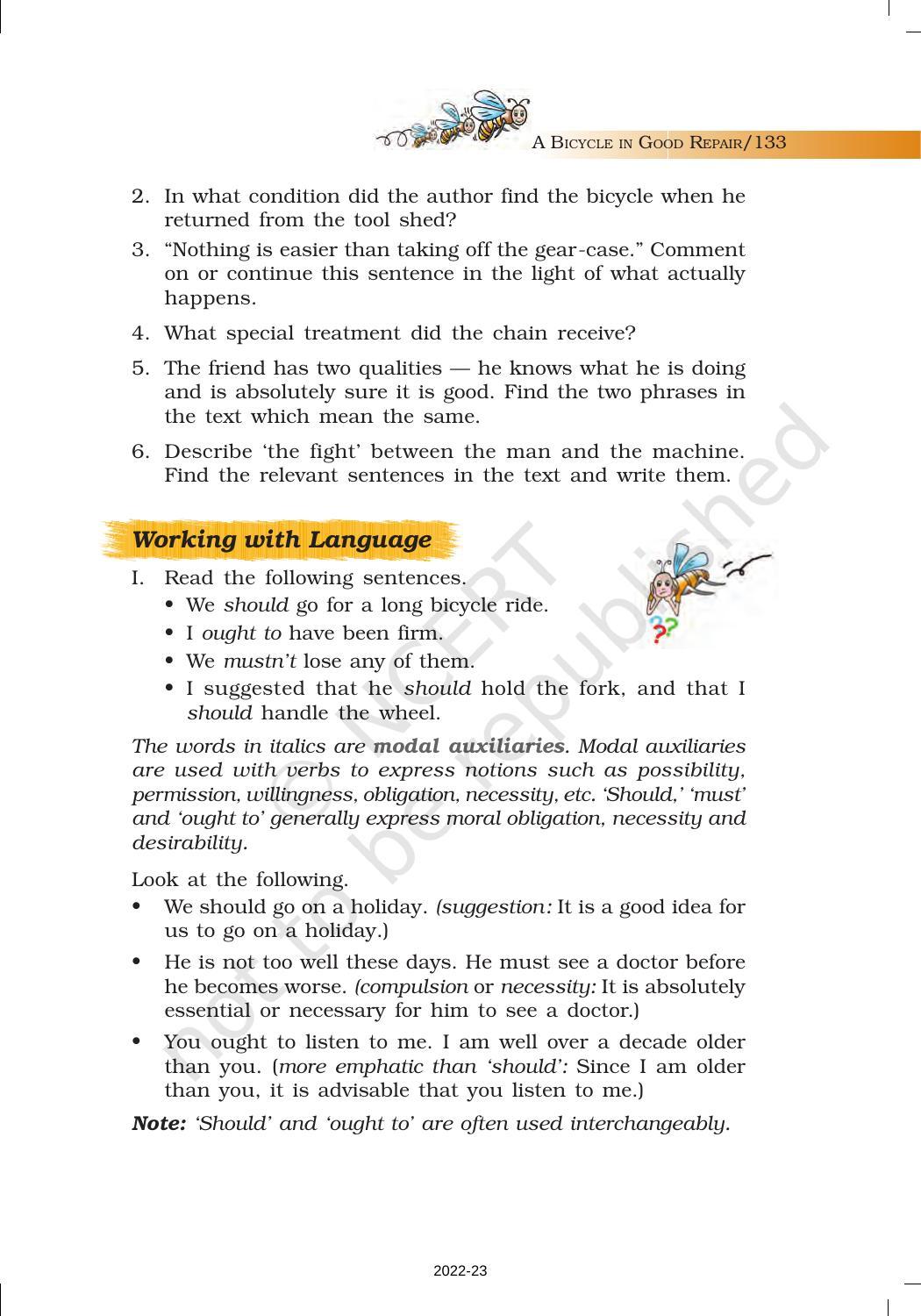 NCERT Book for Class 7 English (Honeycomb): Chapter 9-A Bicycle in Good Repair - Page 8