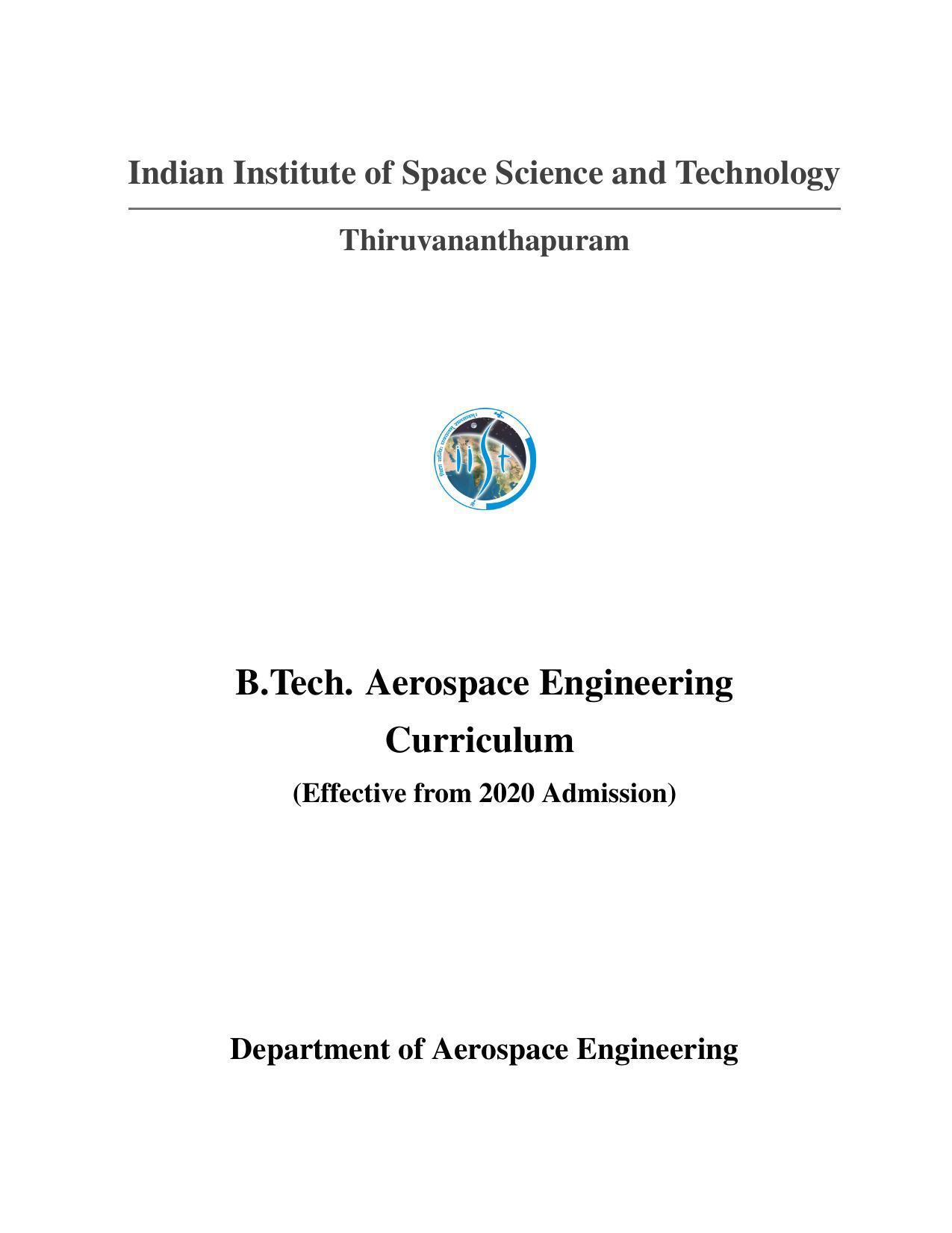 BTech Aerospace Engineering - IIST, Thiruvananthapuram - Page 1