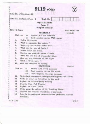 AP Inter 2nd Year Vocational Question Paper March - 2020 - Acqua Culture - II (old)