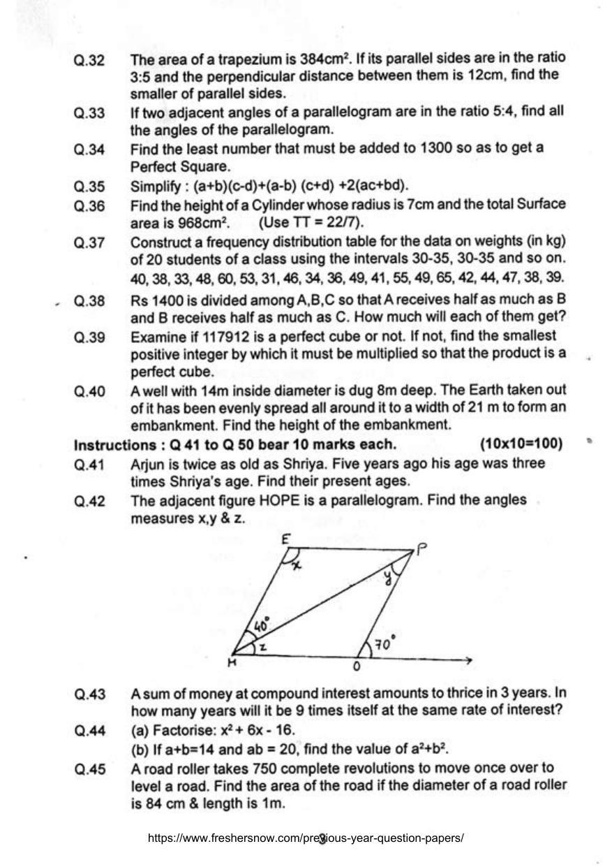 Sainik School Class 9 Paper I - 2013 Question Paper in English - Page 3