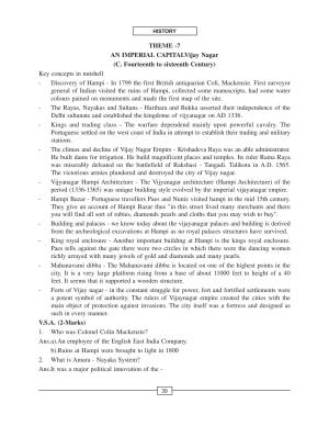 CBSE Class 12 History An Imperial Capital Vijay Nagar