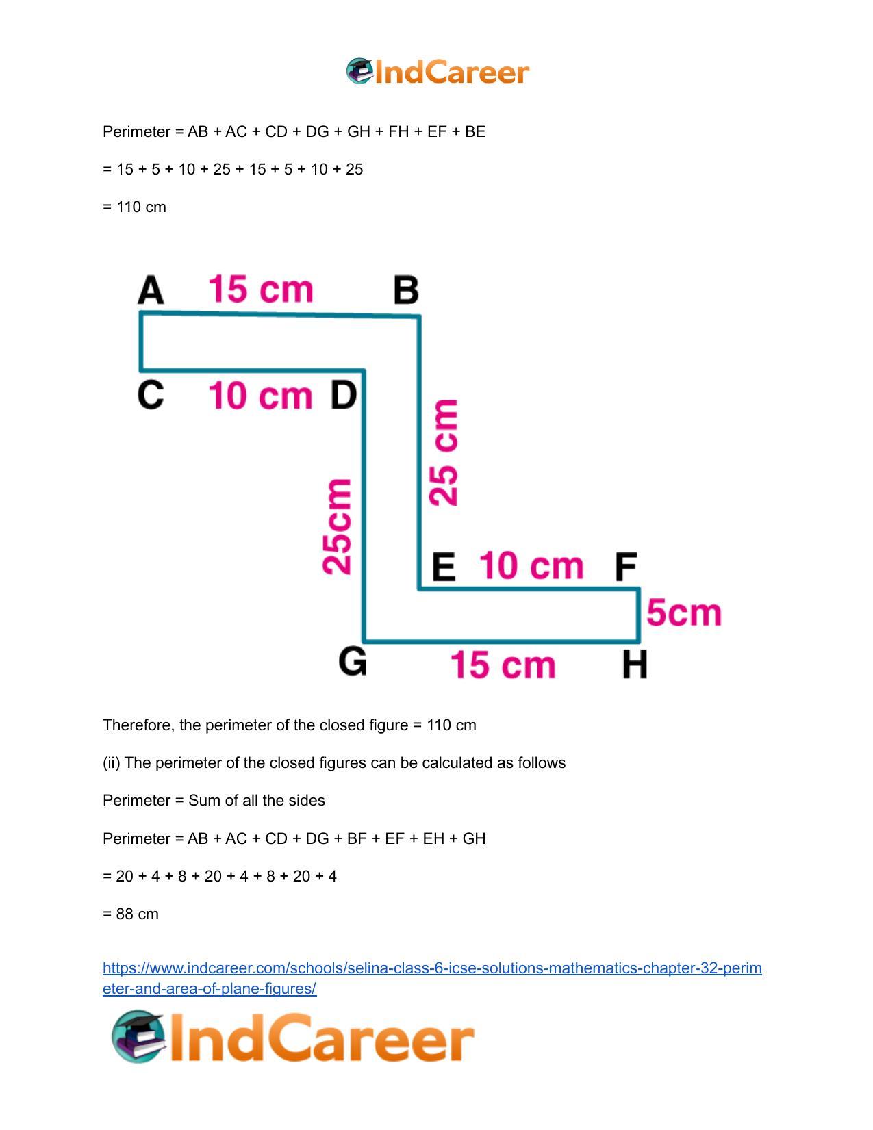 Selina Class 6 ICSE Solutions Mathematics : Chapter 32- Perimeter and Area of Plane Figures - Page 4