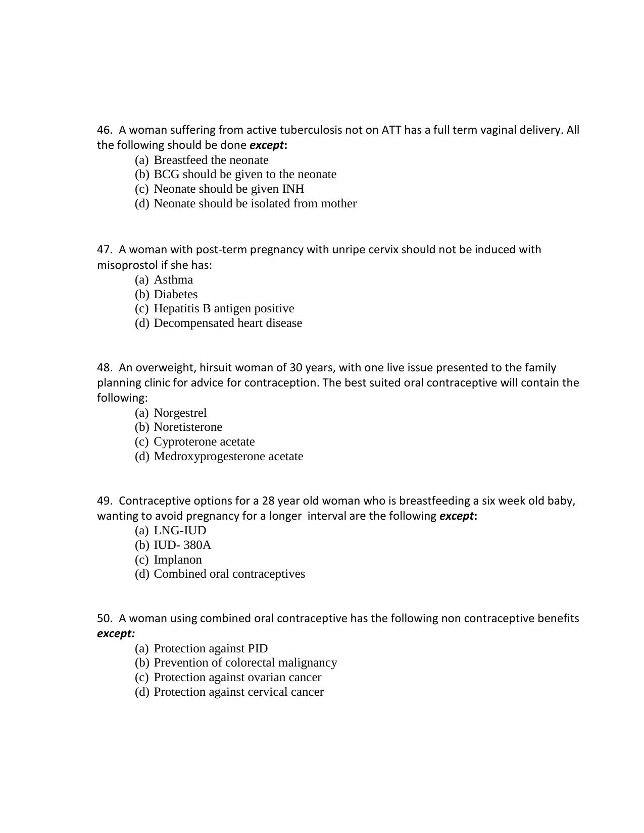 INI CET Gynecology Practice Paper - Page 10