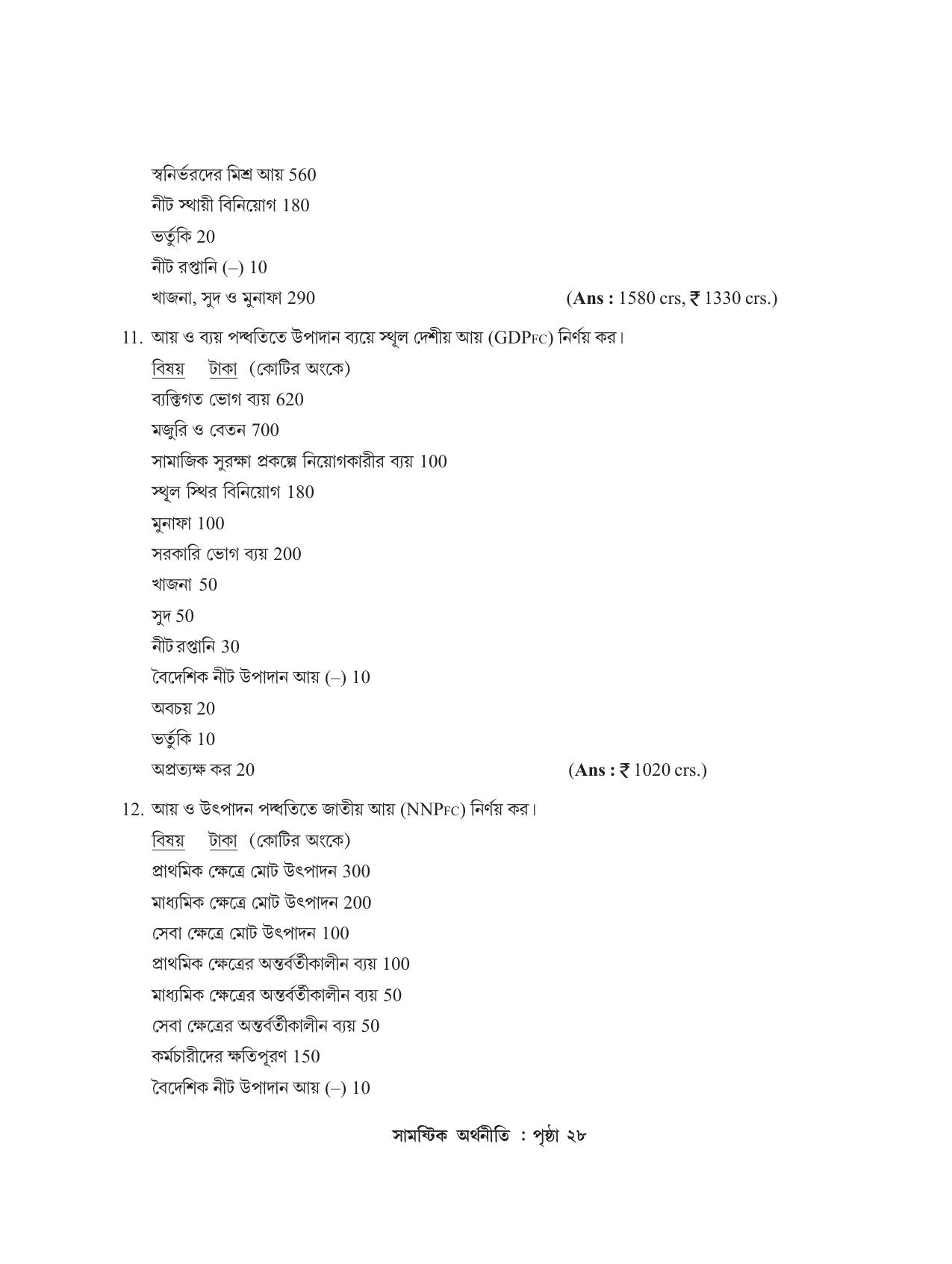 Tripura Board Class 12 Economics Bengali Workbooks - Page 32