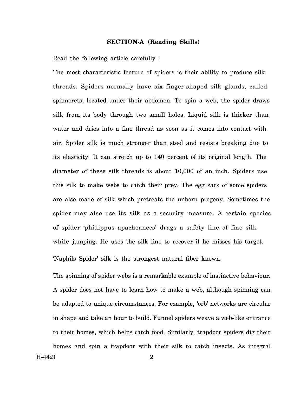 Goa Board Class 12 English II (March 2024) Question Paper - Page 2