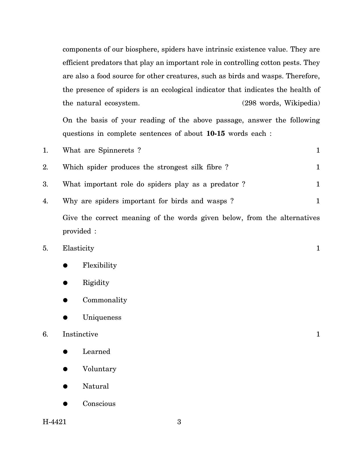 Goa Board Class 12 English II (March 2024) Question Paper - Page 3